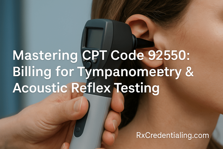 Mastering CPT Code 92550: A Complete Guide to ENT Billing & Reimbursement